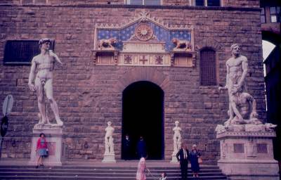 Florença: Praça da Signoria. Palazzo Vecchio